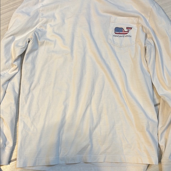 Boys Vineyard Vines American Flag White Long Sleeve Kids Tee. Size M (12-14) - Picture 9 of 9